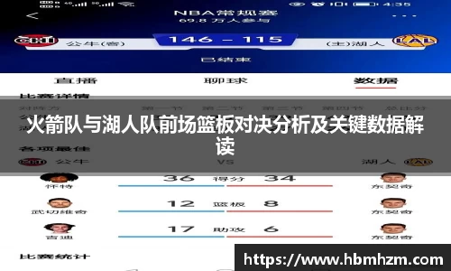 火箭队与湖人队前场篮板对决分析及关键数据解读
